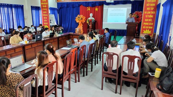 Trung tâm y tế huyện Đông Hải tập huấn sử dụng phần mềm quản lý viên chức, người lao động